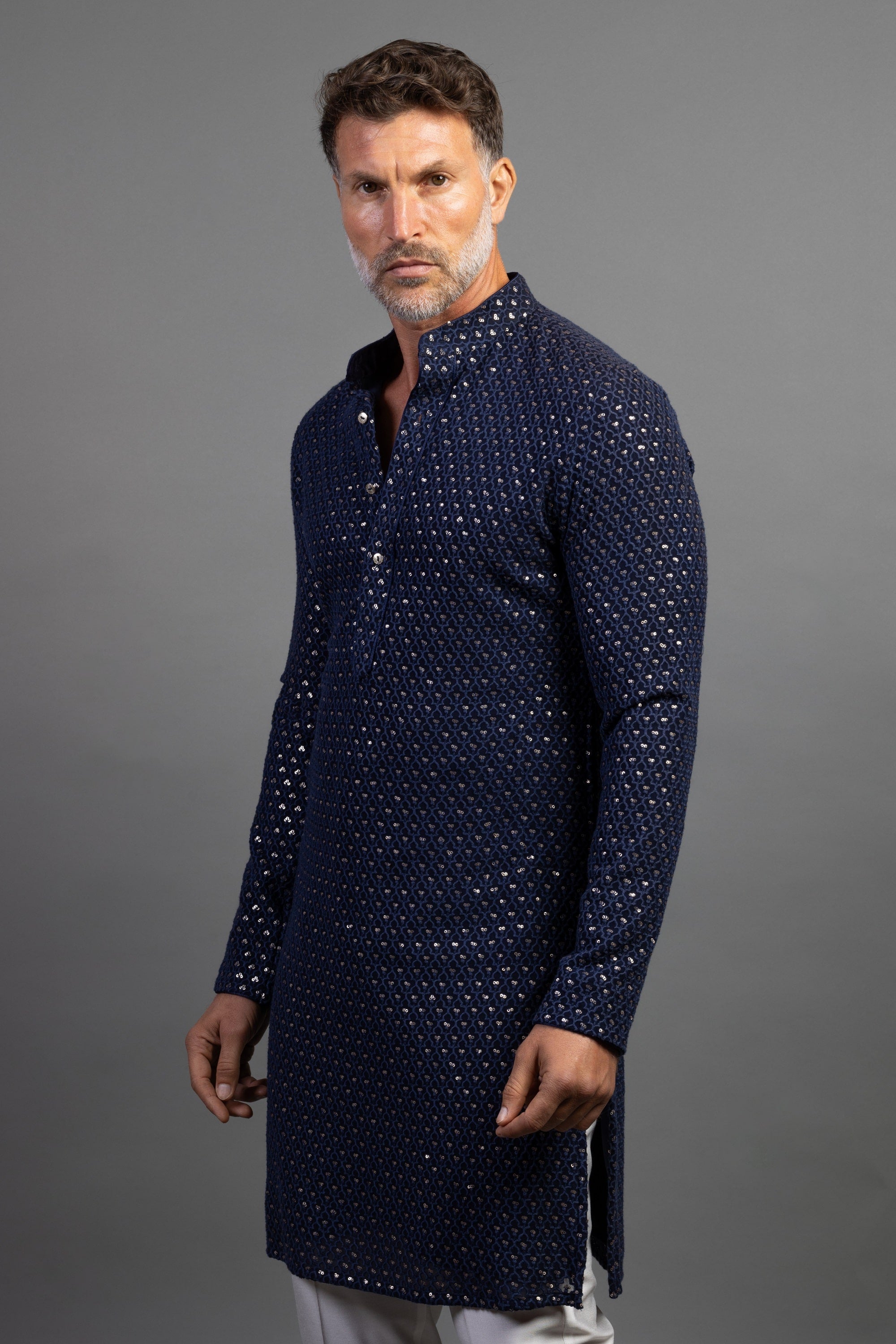 Arsh Navy Blue Kurta Pant main image 1