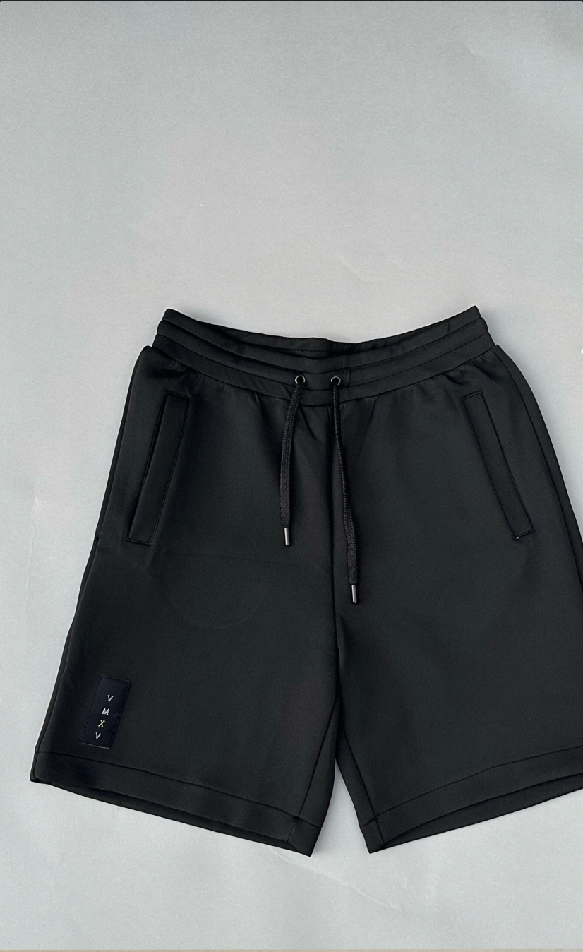 The Ripped Pocket Black Shorts