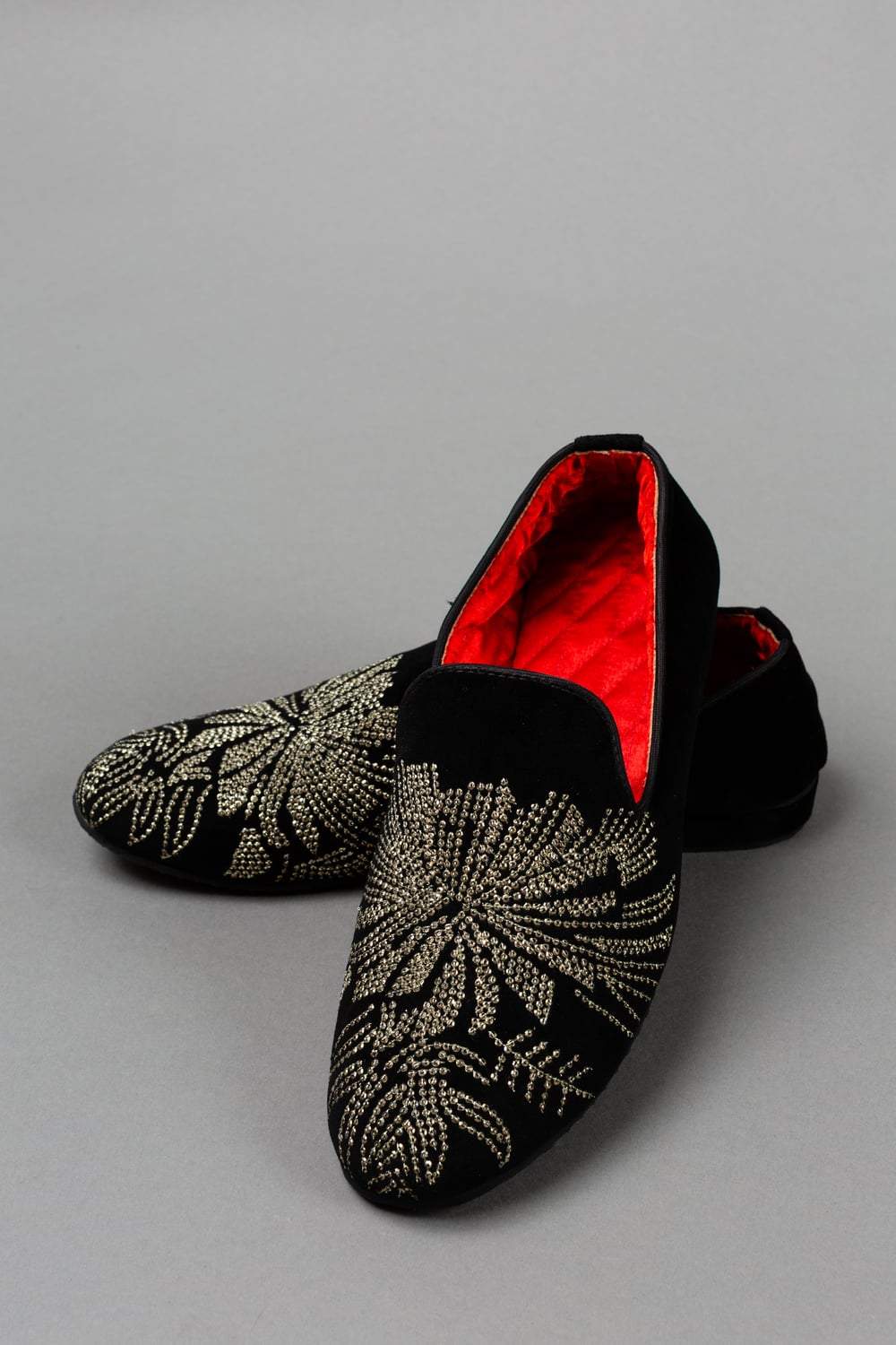 Black Hand Embroidered Shoe