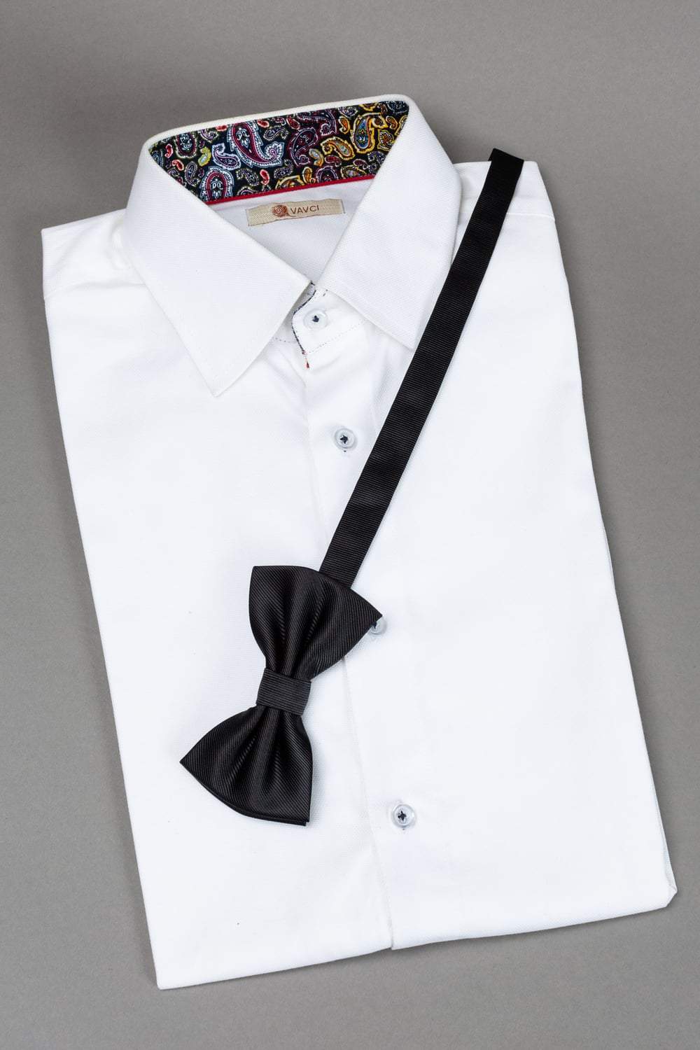 Black Satin Pre-Tied Bow Tie