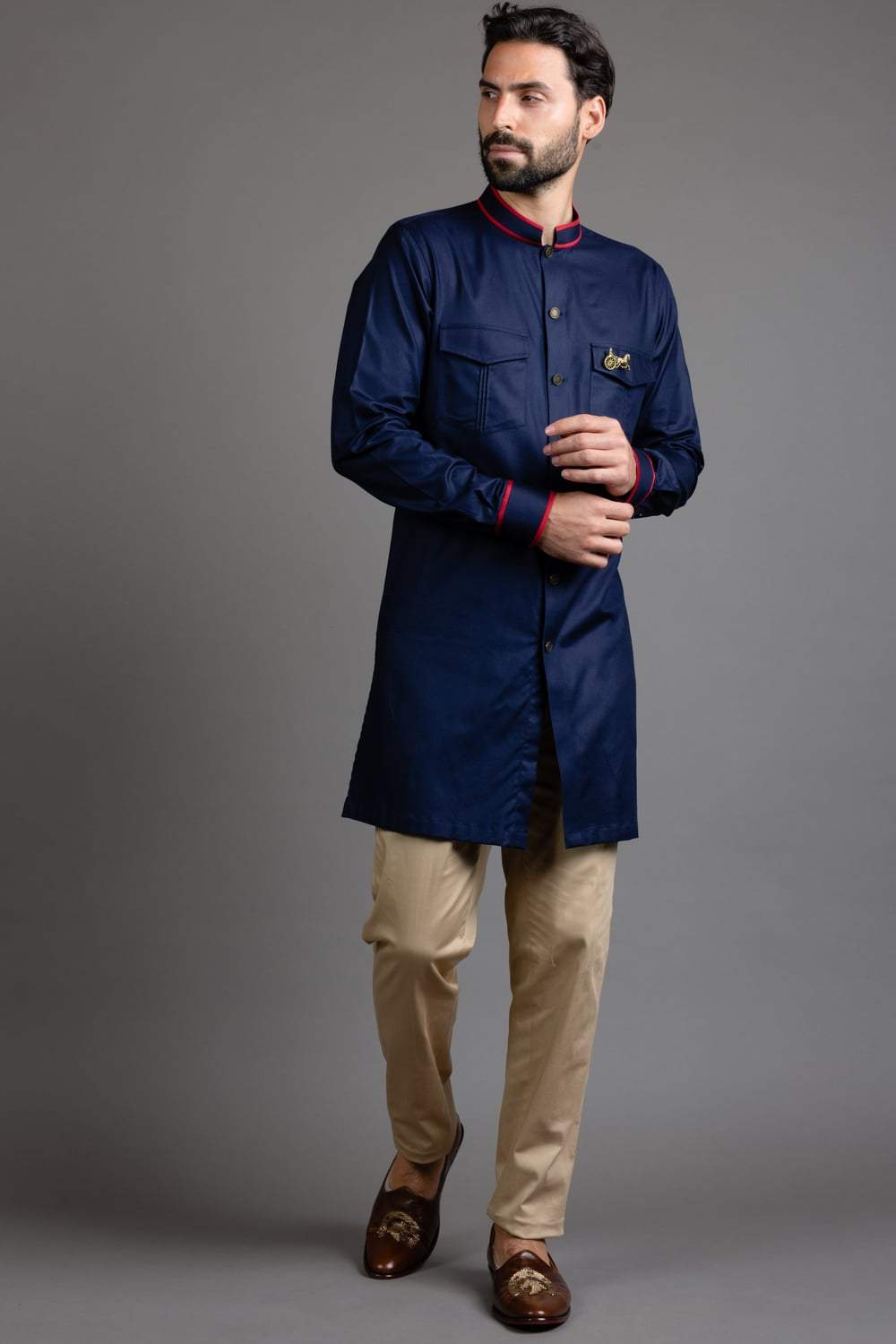 Blue Cotton Kurta