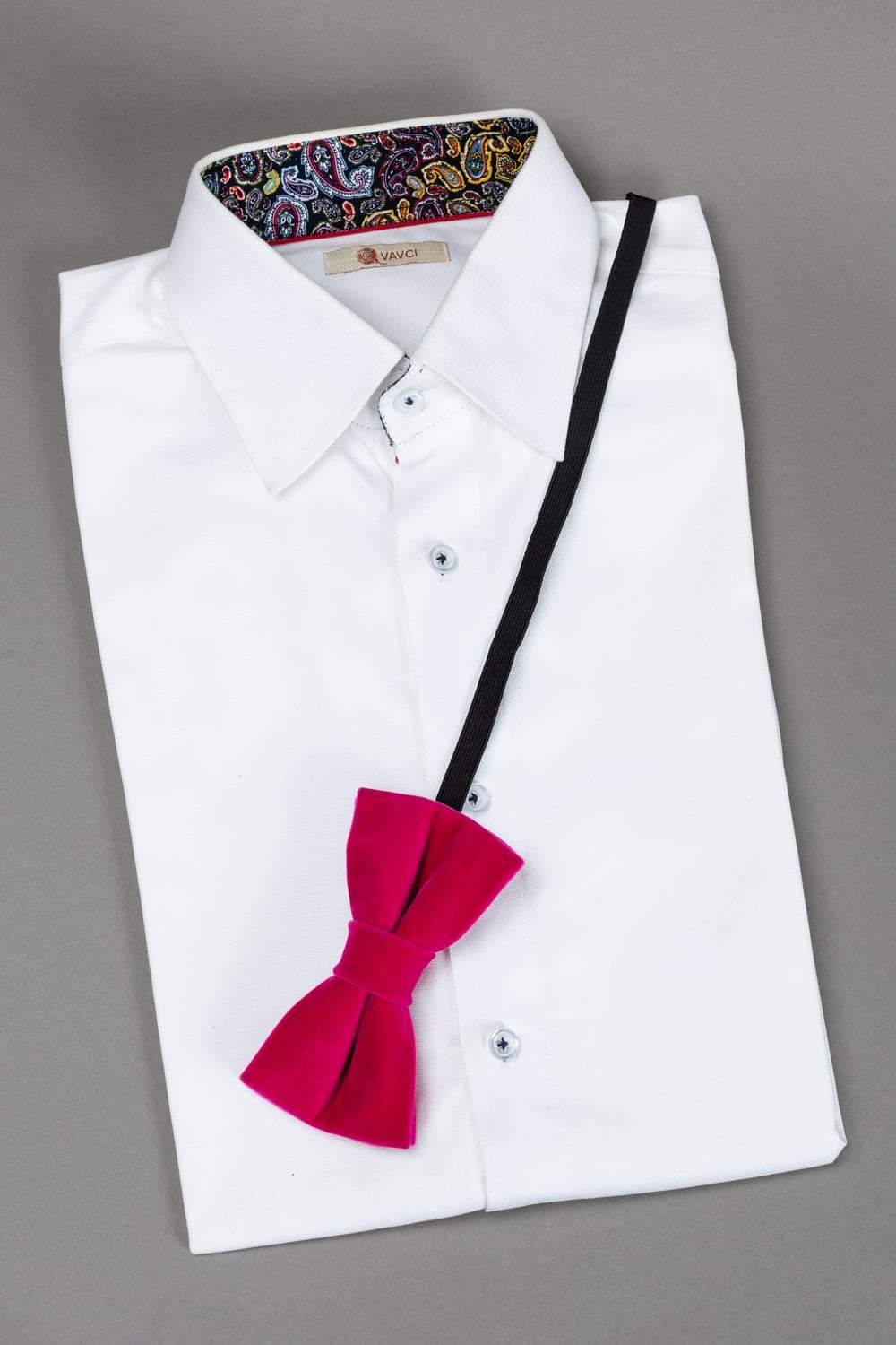 Pink Velvet Pre-Tied Bow Tie
