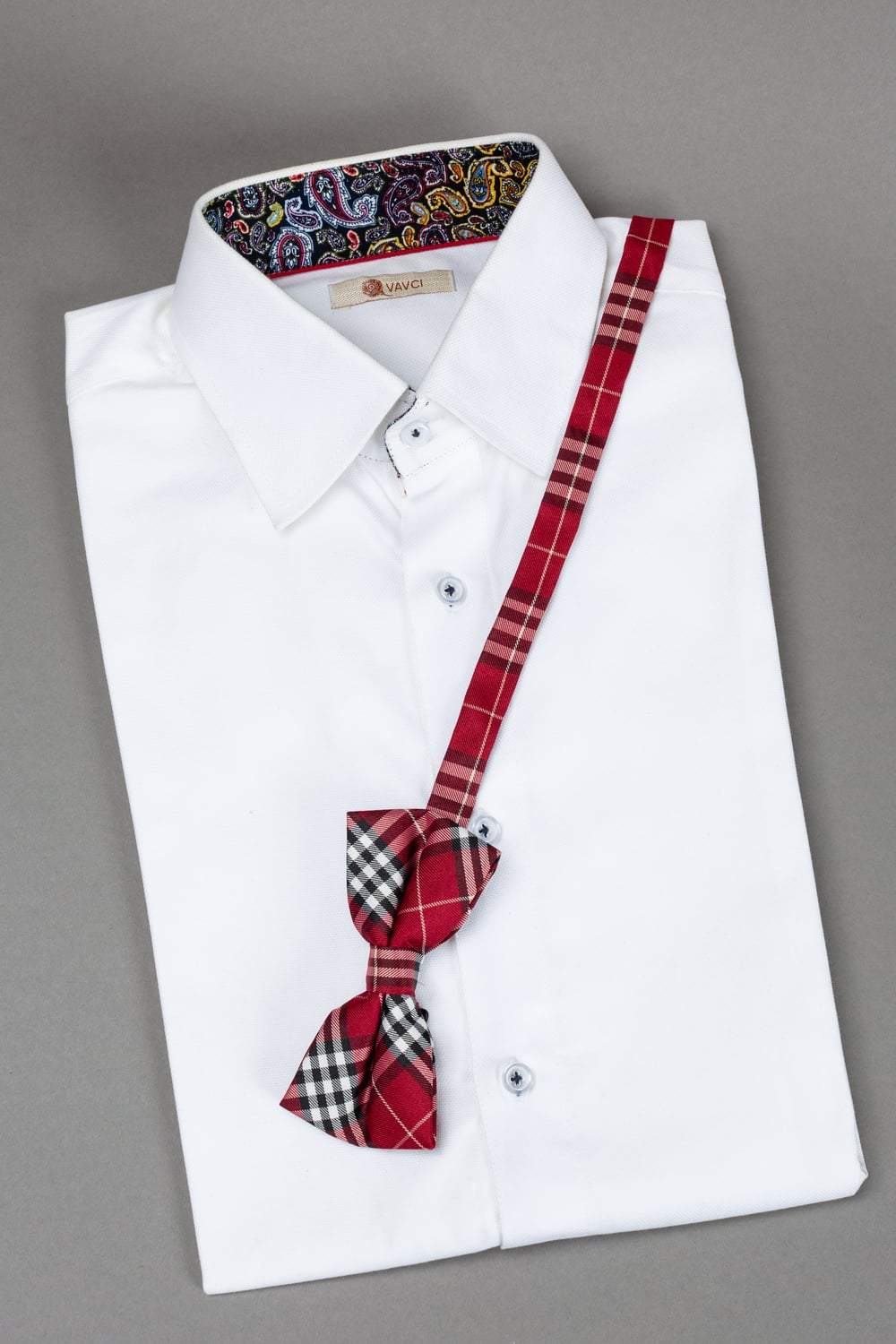 Red Checks Pre-Tied Bow Tie