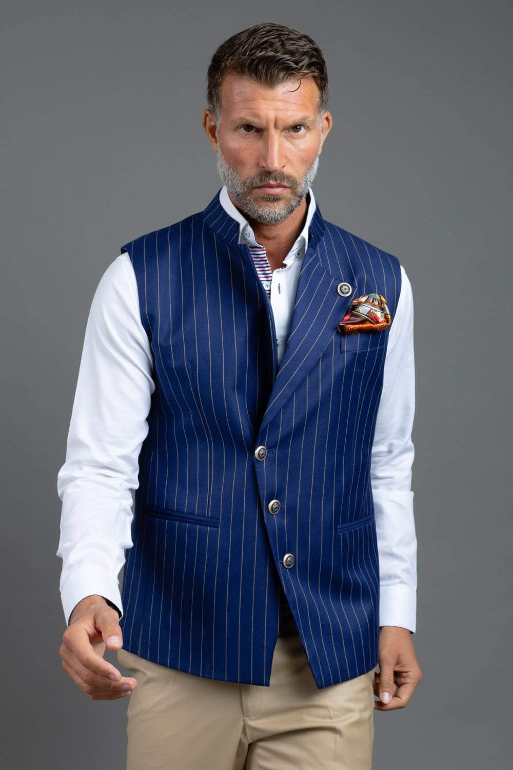 Stripe Nehru Jacket