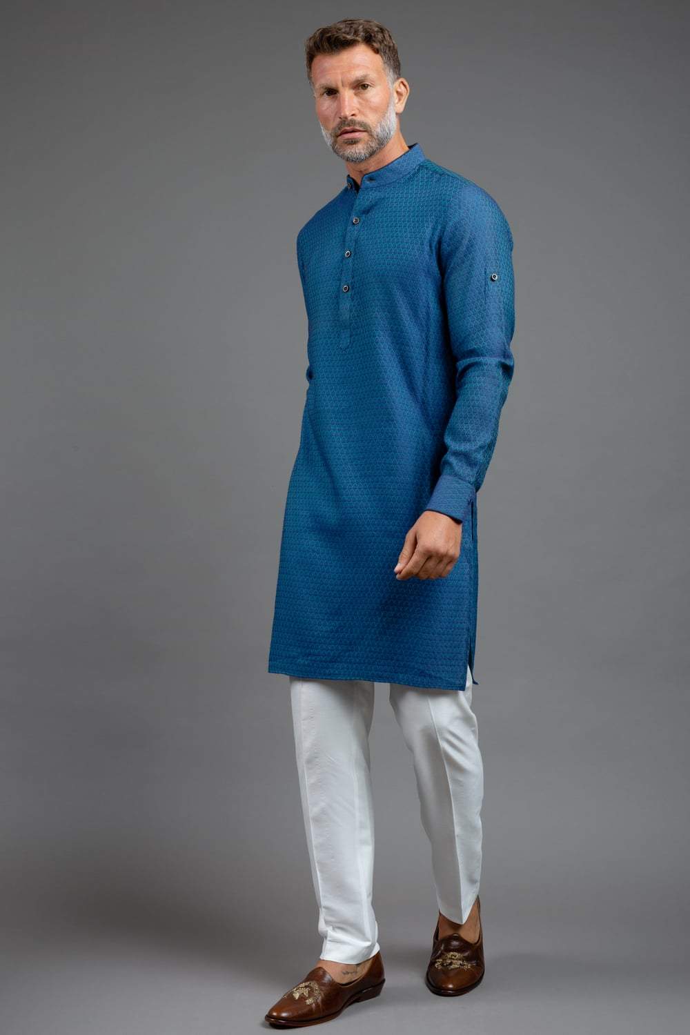 Teal Blue Kurta