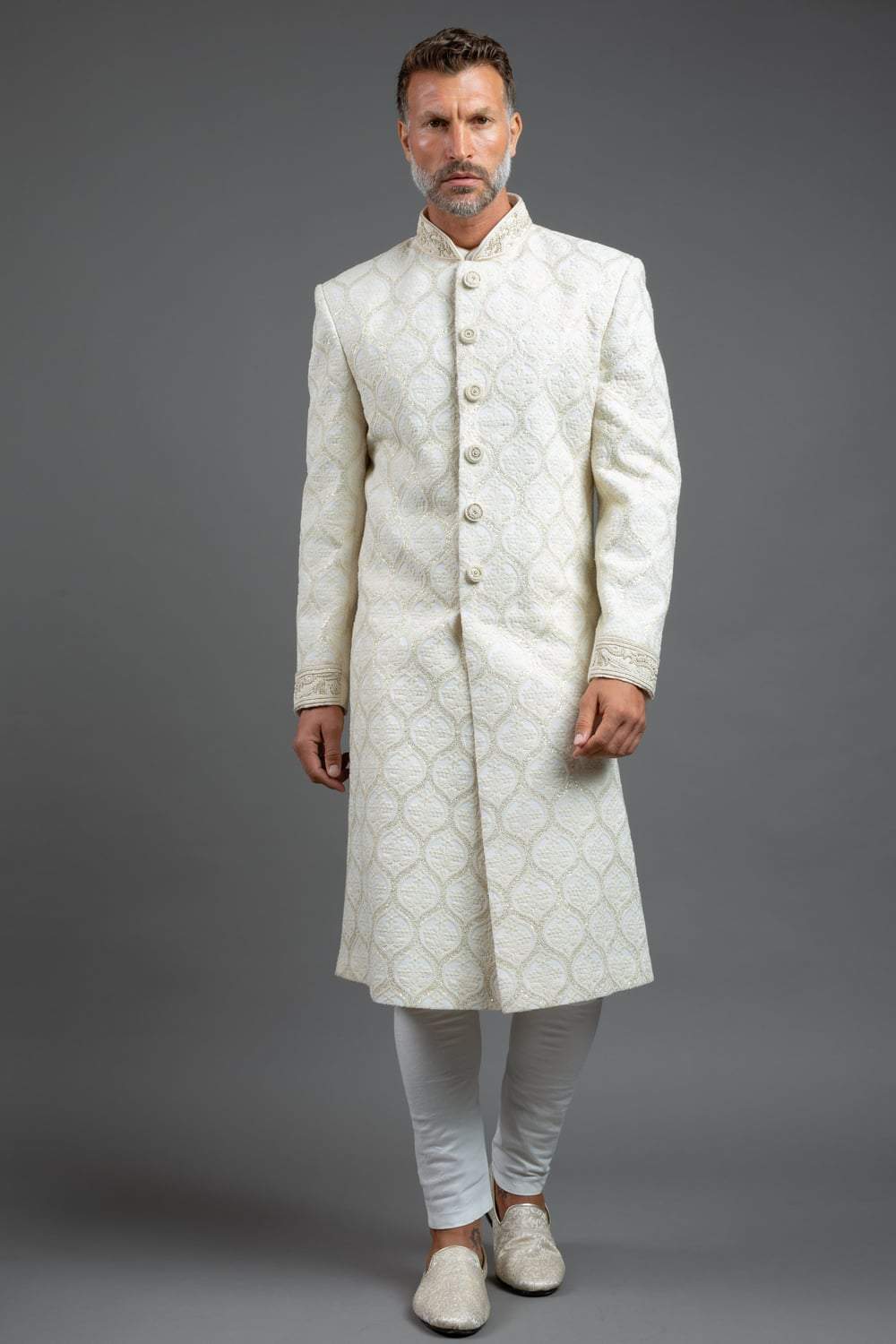 White Embroidered Sherwani