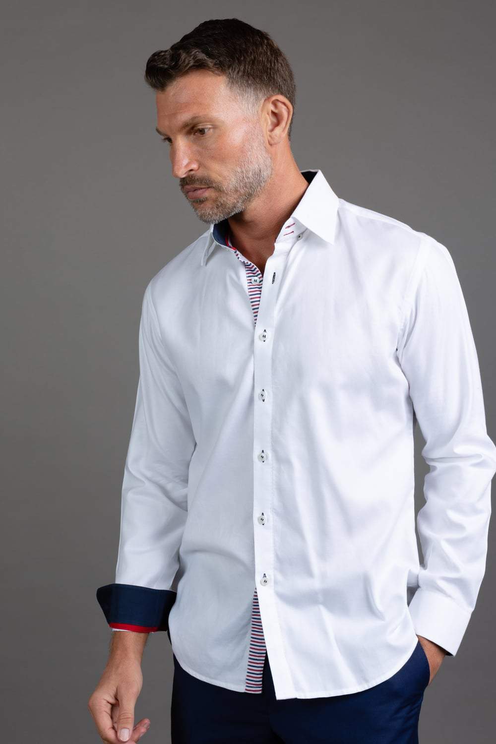 Long collar outlet shirt