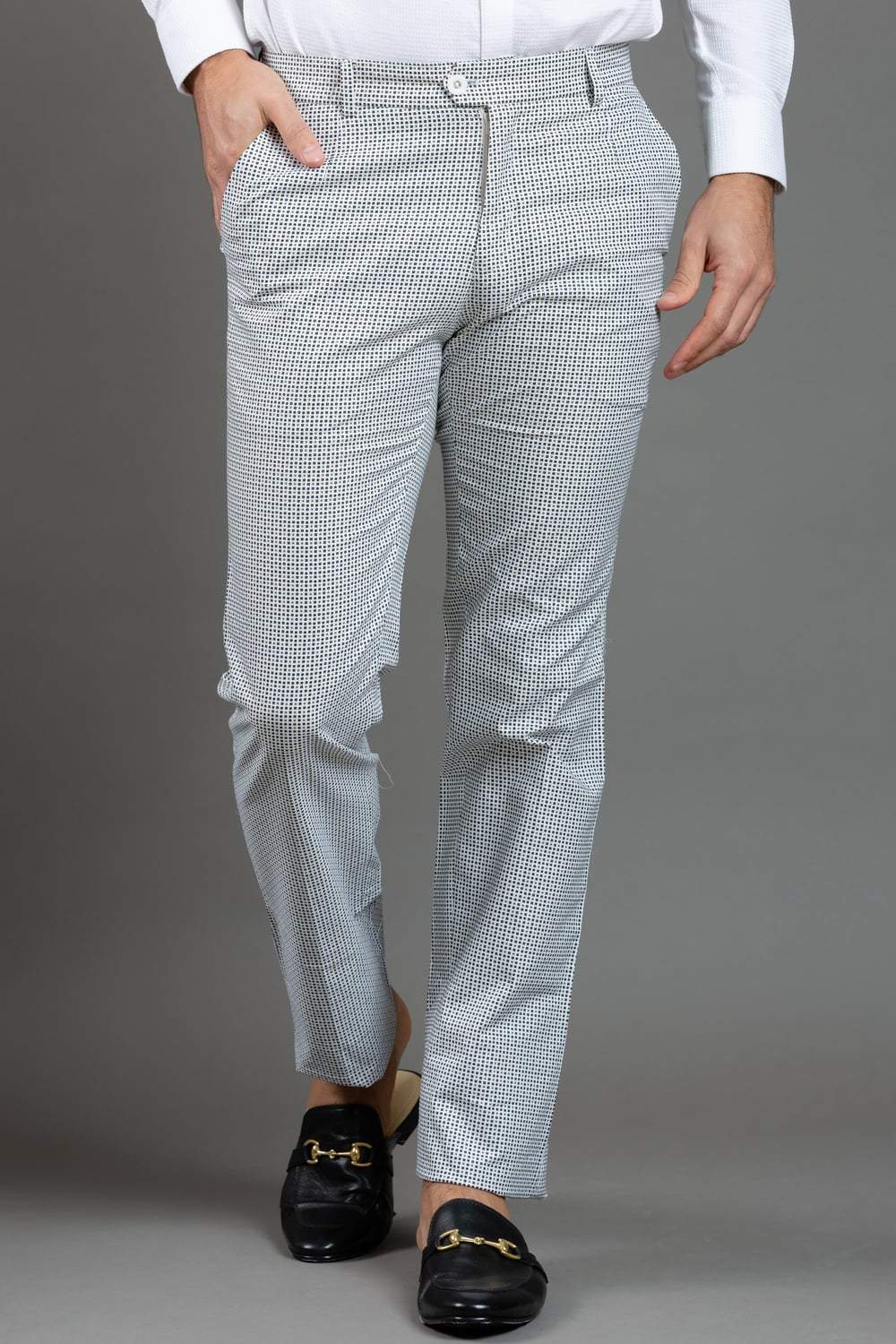 White Printed Trouser