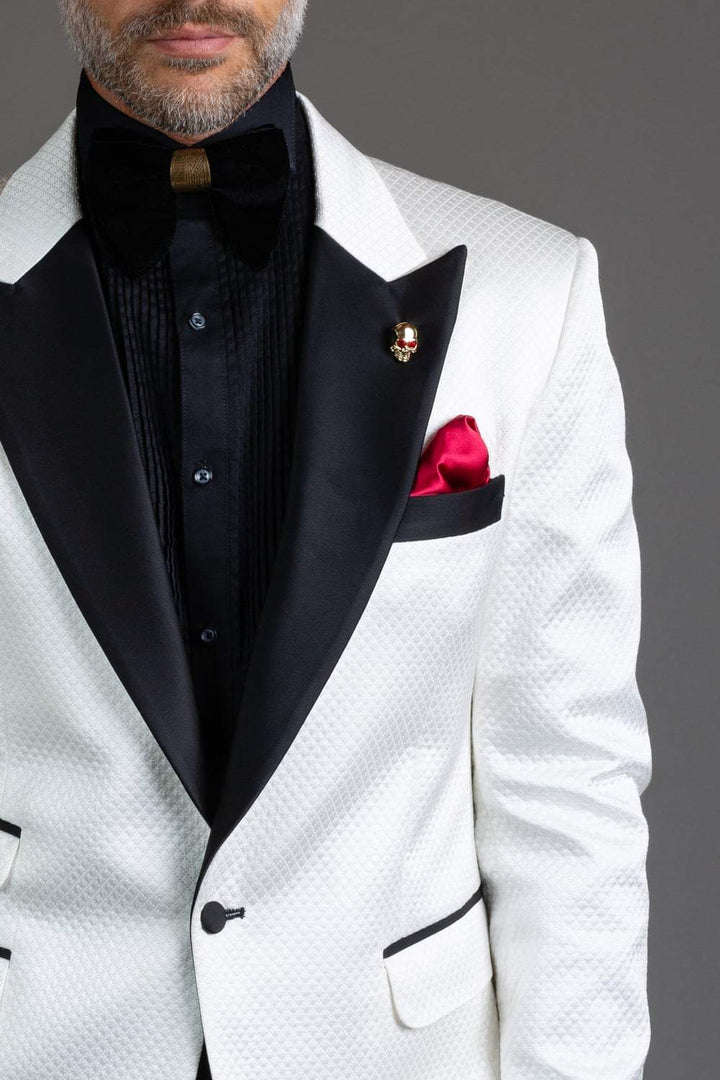 White Quilted Tuxedo