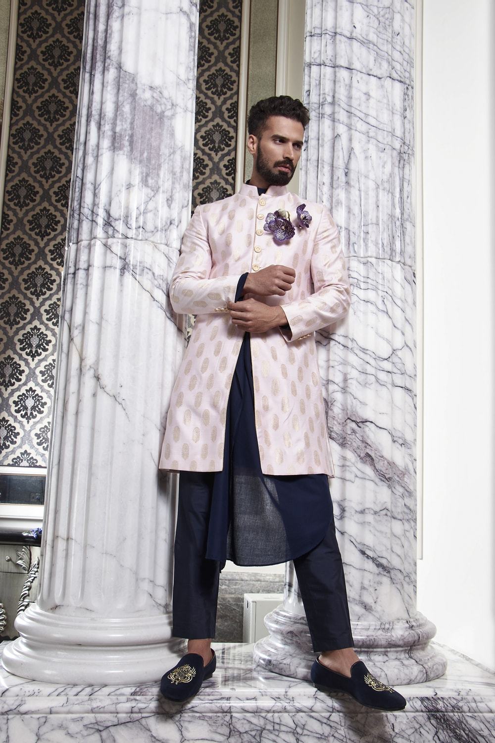 Pink Silk Indowestern