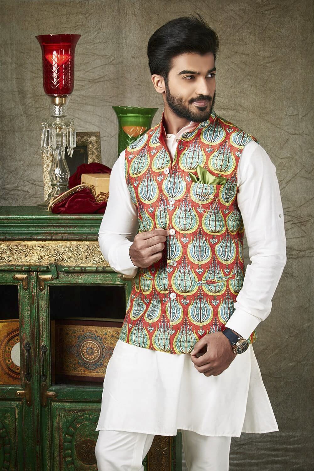 Printed Nehru Jacket