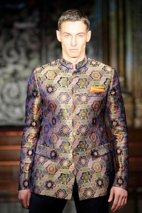 Multicolourd Tibetian Silk Jacket-NYFW Collection