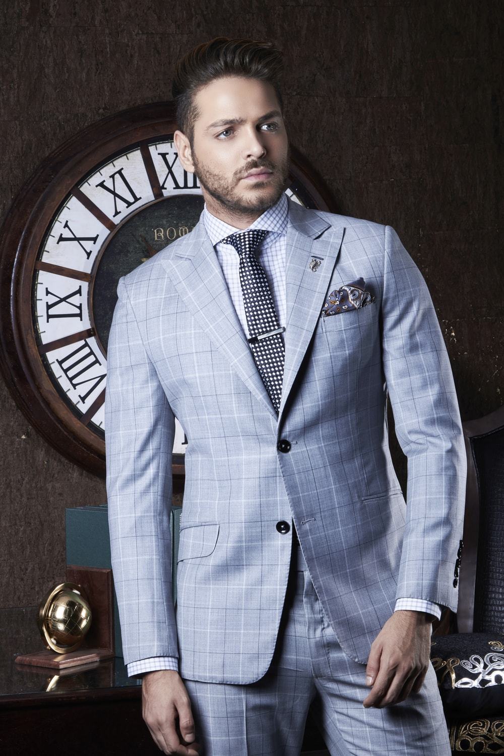 Grey Checkered Suit