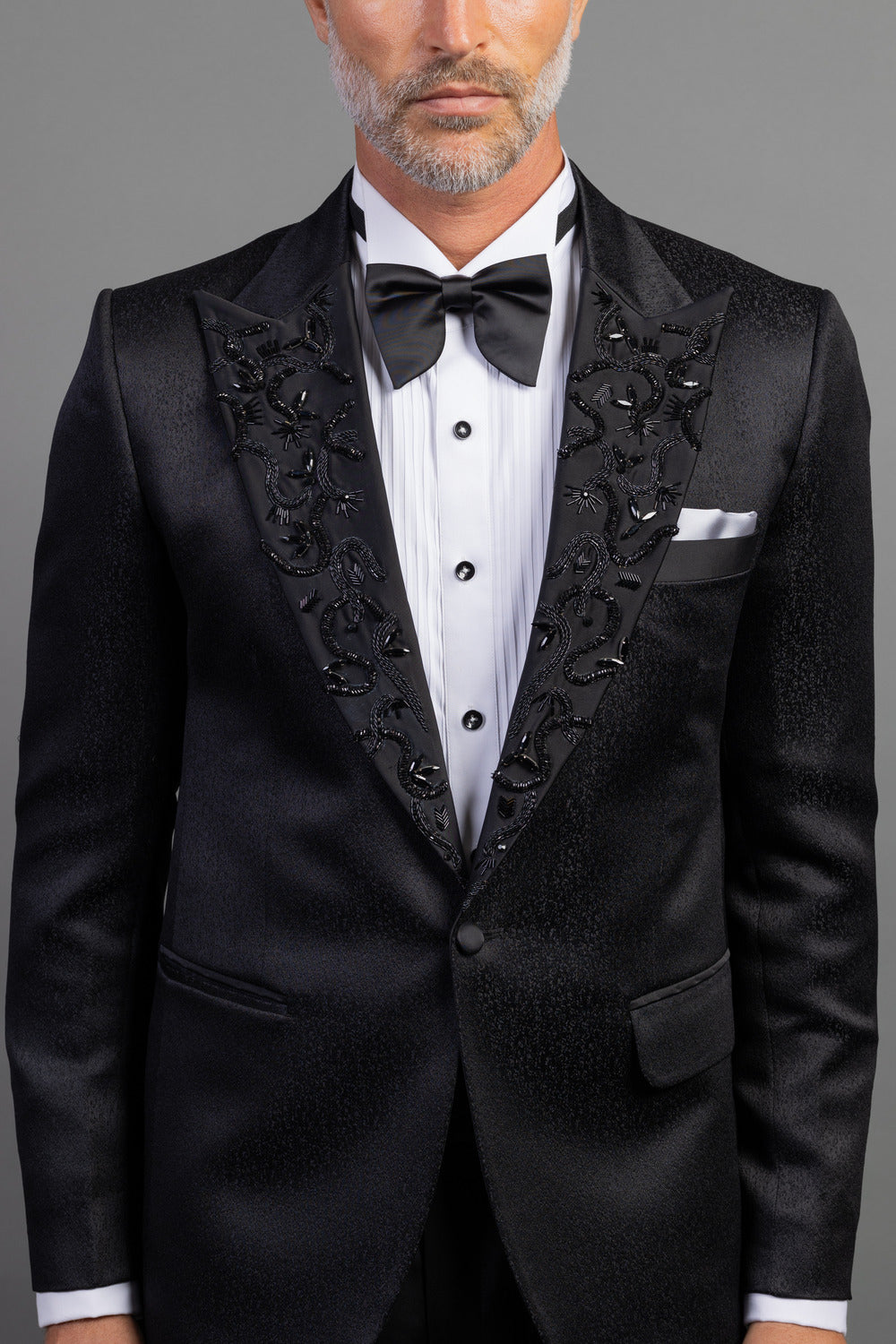 Black Textured Tuxedo