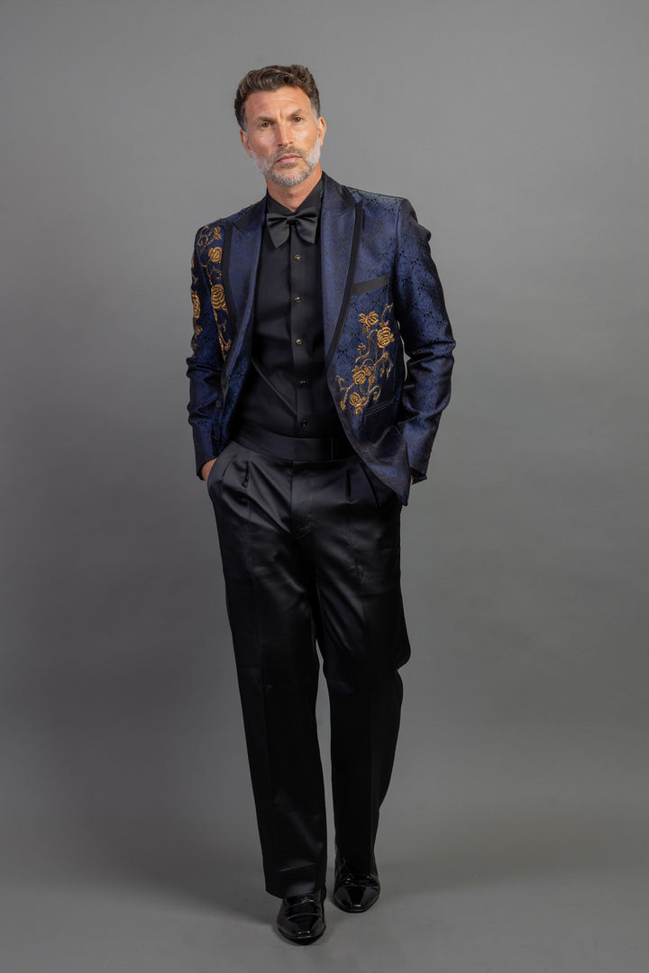 Blue Jacquard Tuxedo