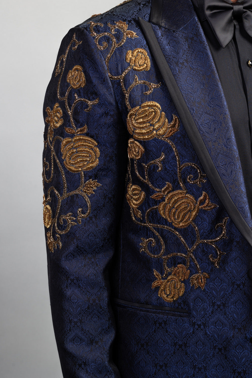 Blue Jacquard Tuxedo