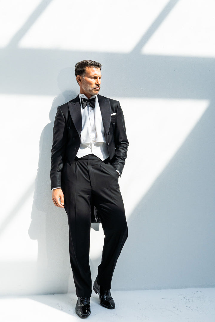 Black tail coat tuxedo