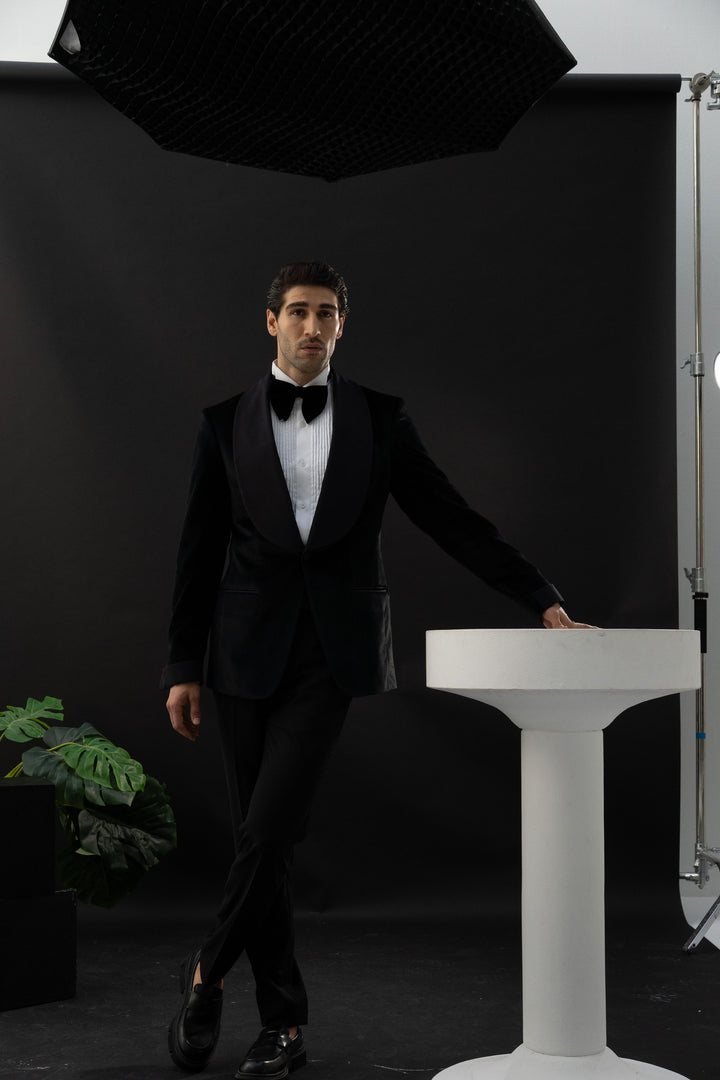 Black tuxedo trouser