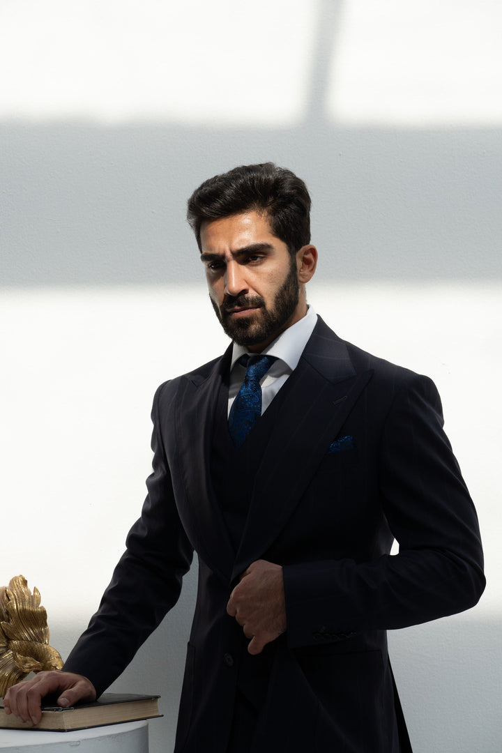 Navy blue 3 piece suit