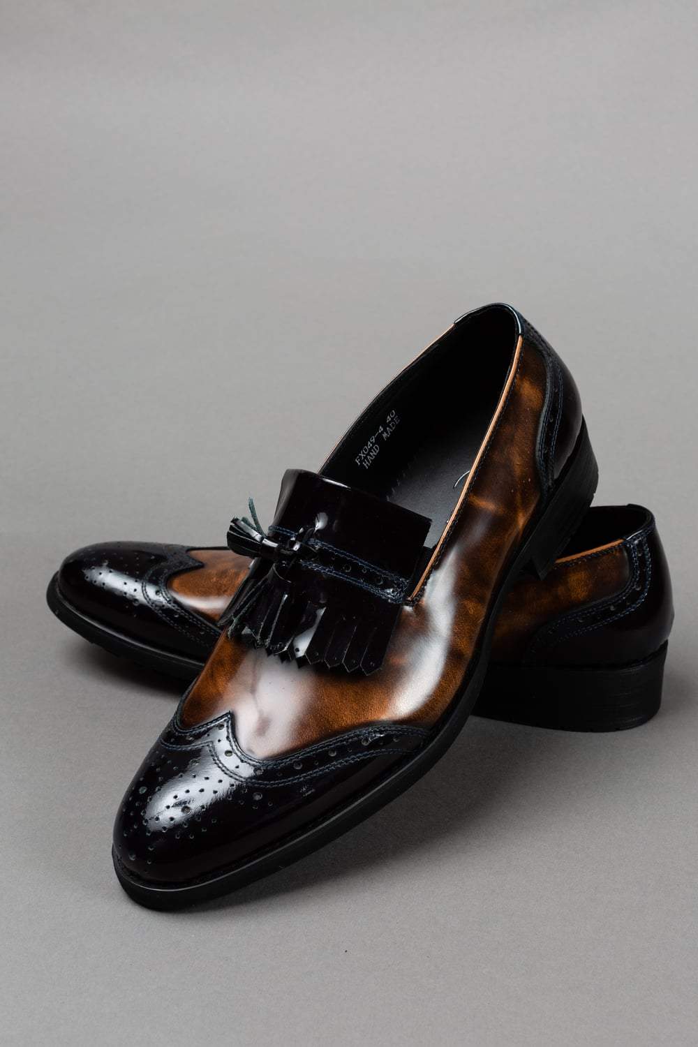 Black And Brown Loafer shoe
