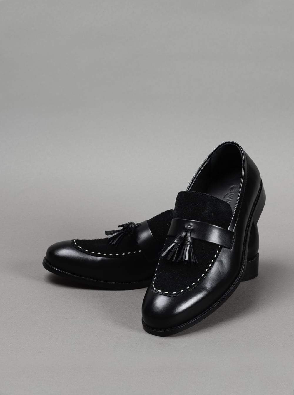 Black Bespoke Loafer Shoes