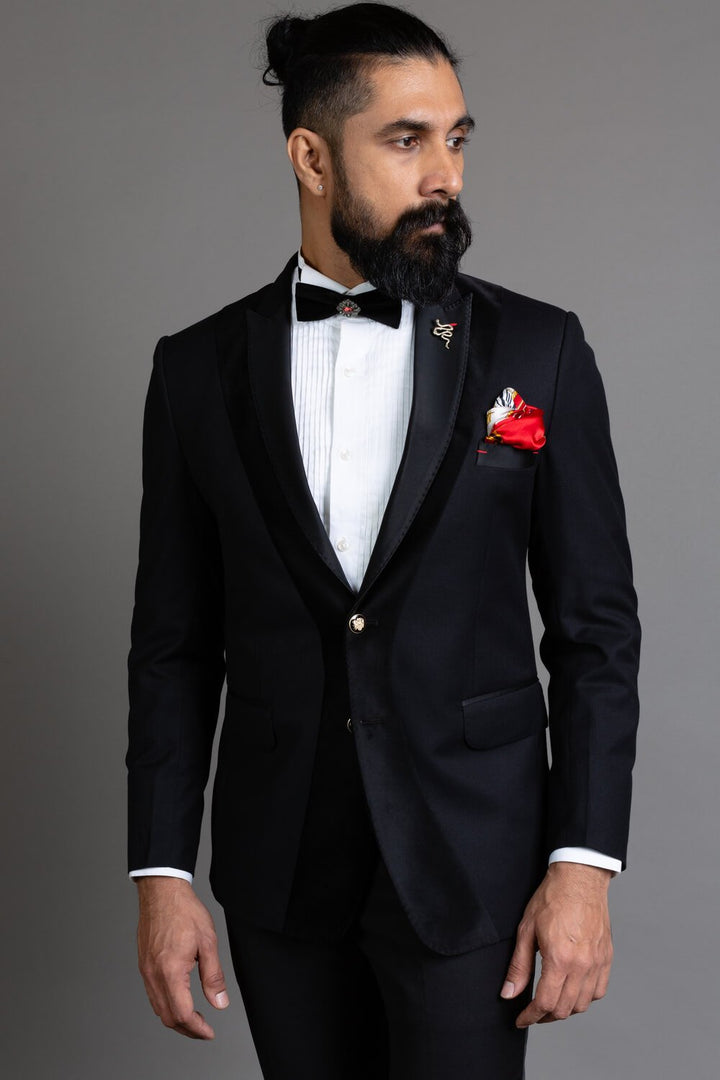 Black Two Buttons Tuxedo