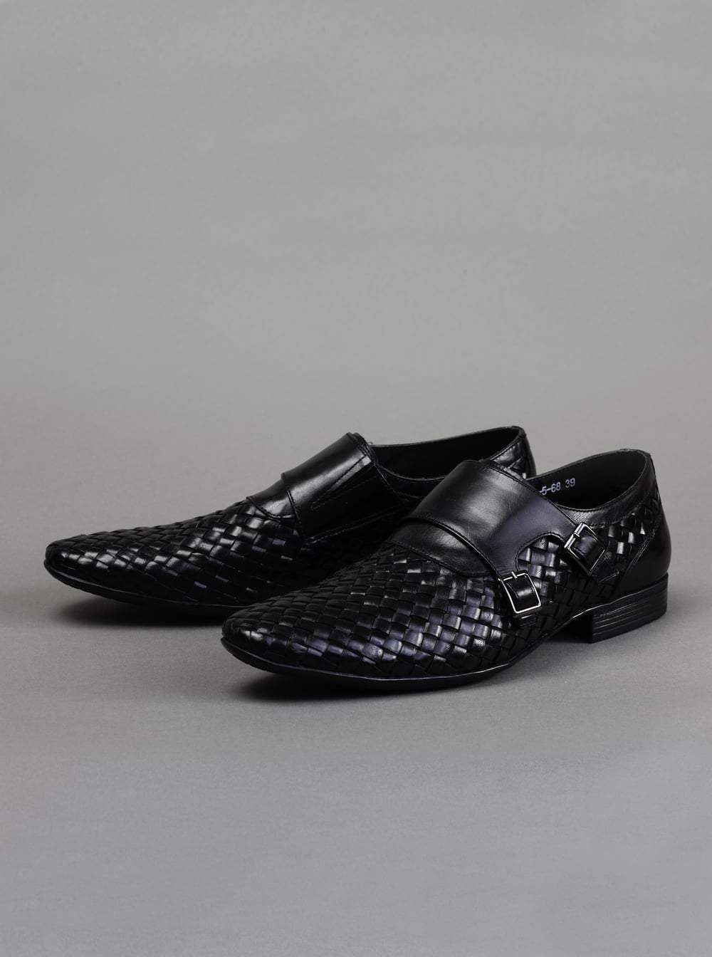 Black double Monk Shoes