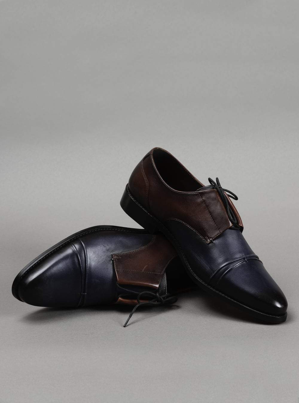 Blue And Wine Bespoke Shoes