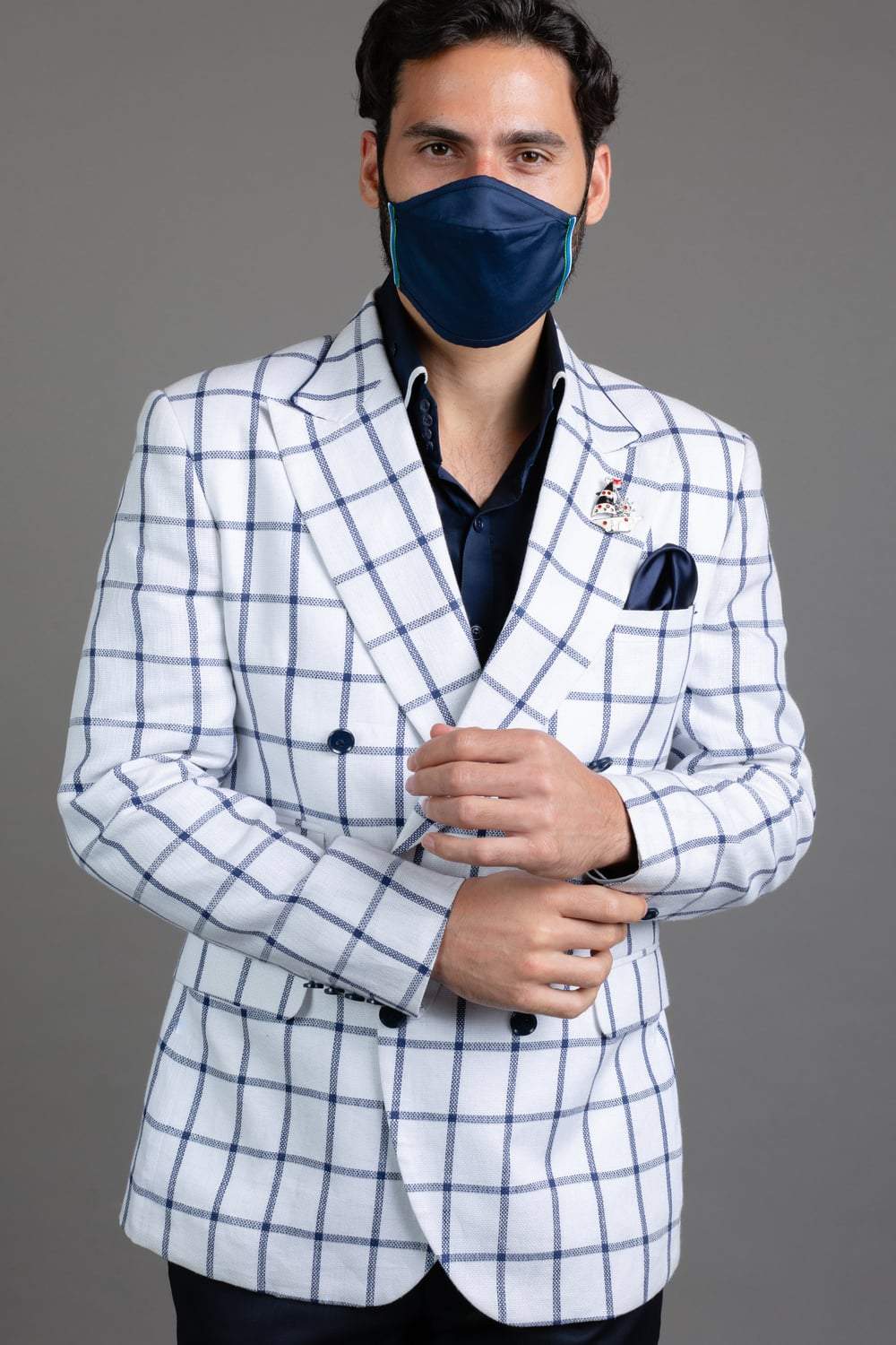 Blue Cotton Mask