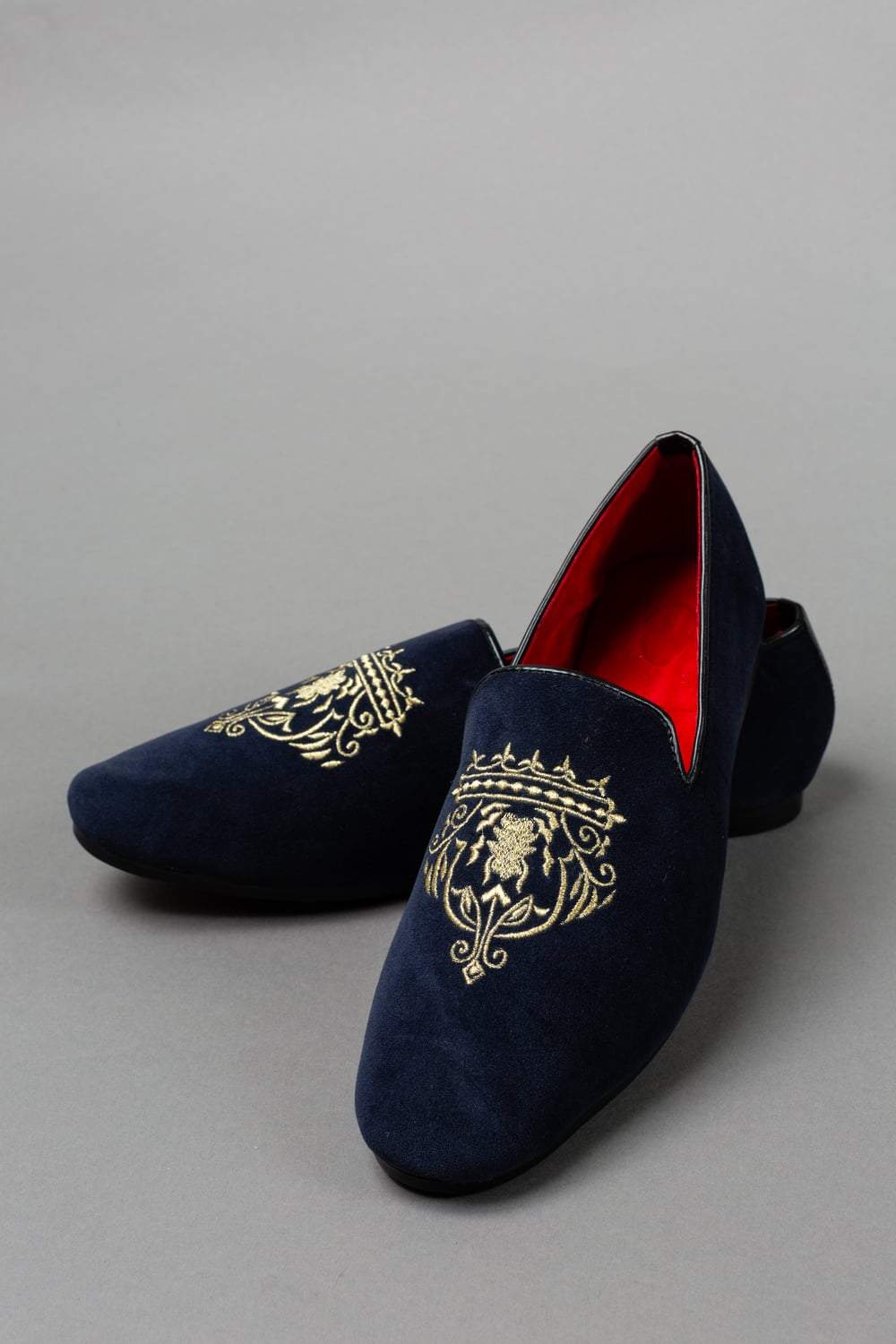 Blue Embroidered Shoe