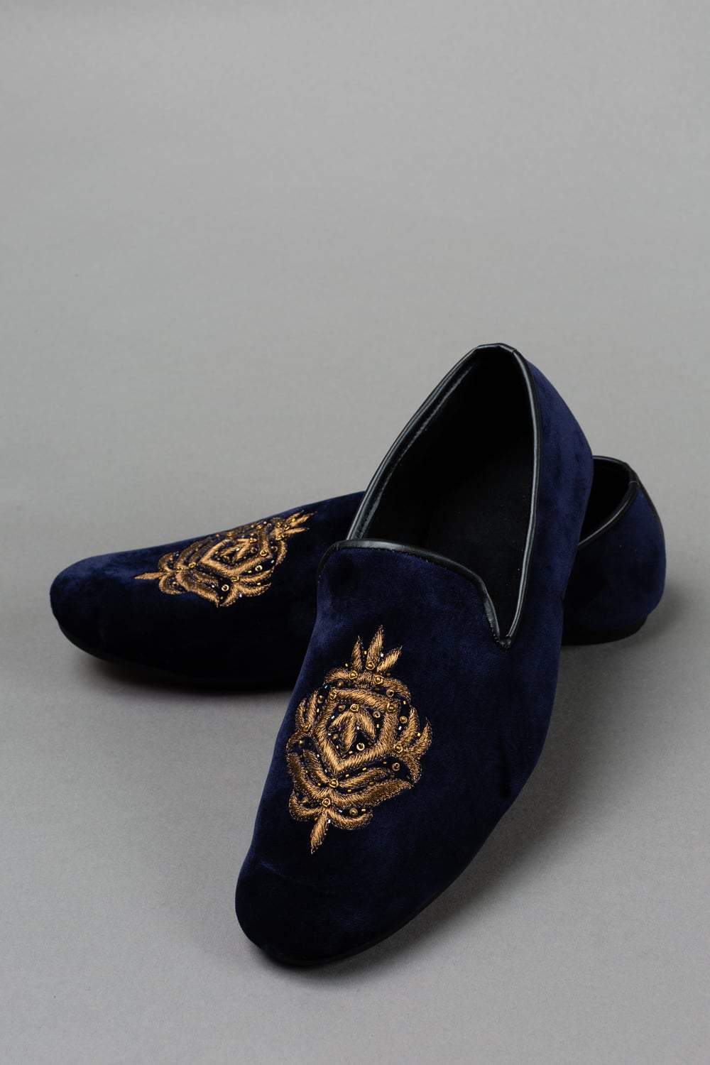 Blue Hand Embroidered Shoe