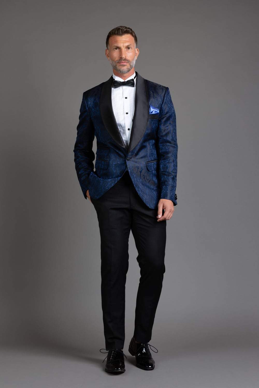 Blue Jacquard Tuxedo