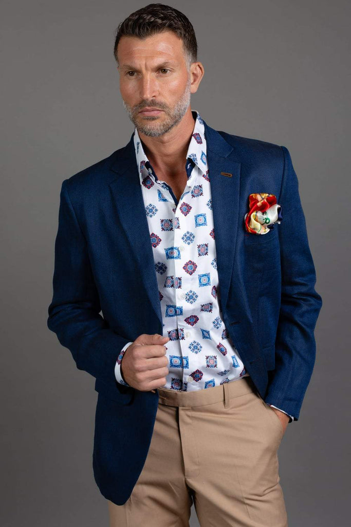 Blue Linen Blazer