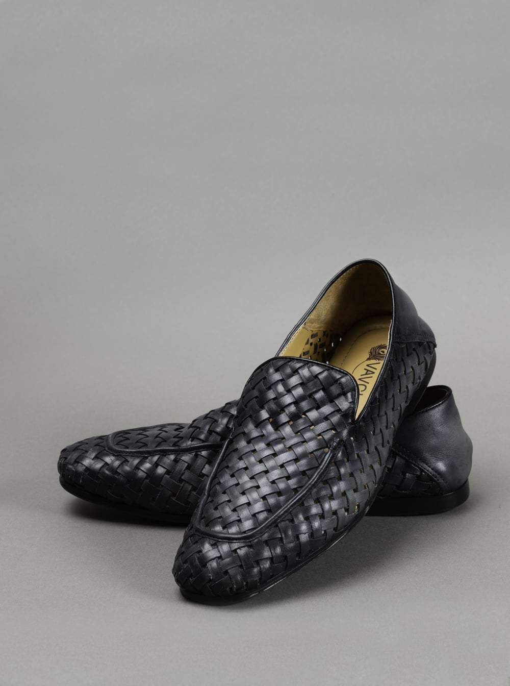 Blue Shaded Woven Shoes