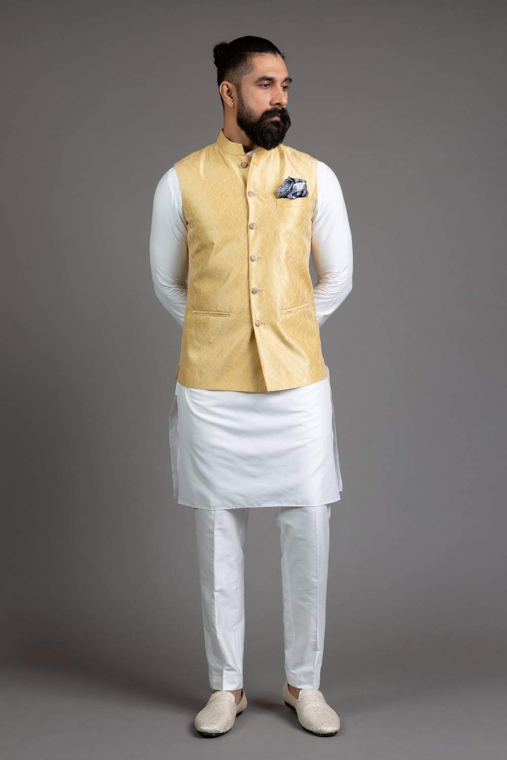Golden Yellow Nehru Jacket