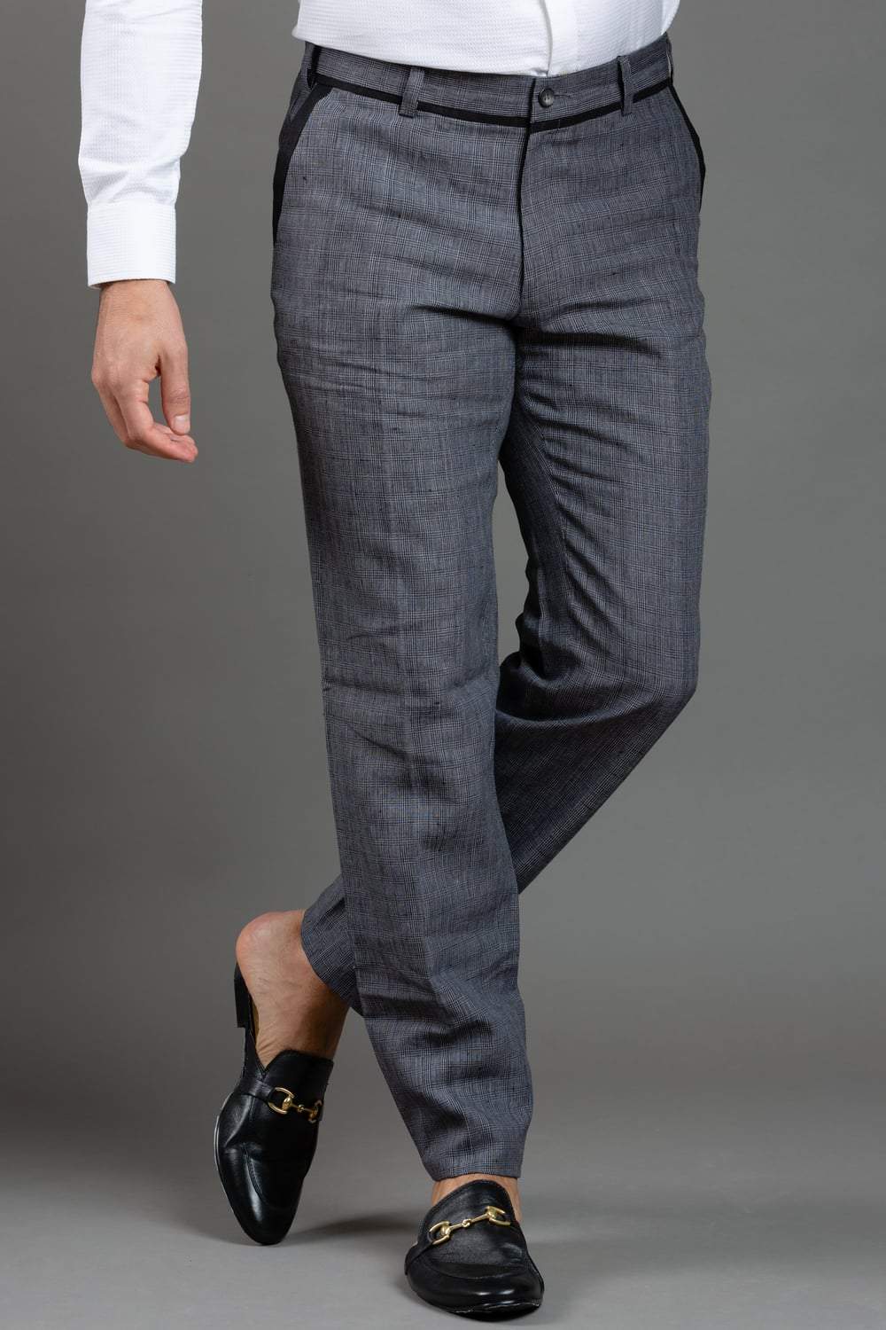 Grey Checks Trouser