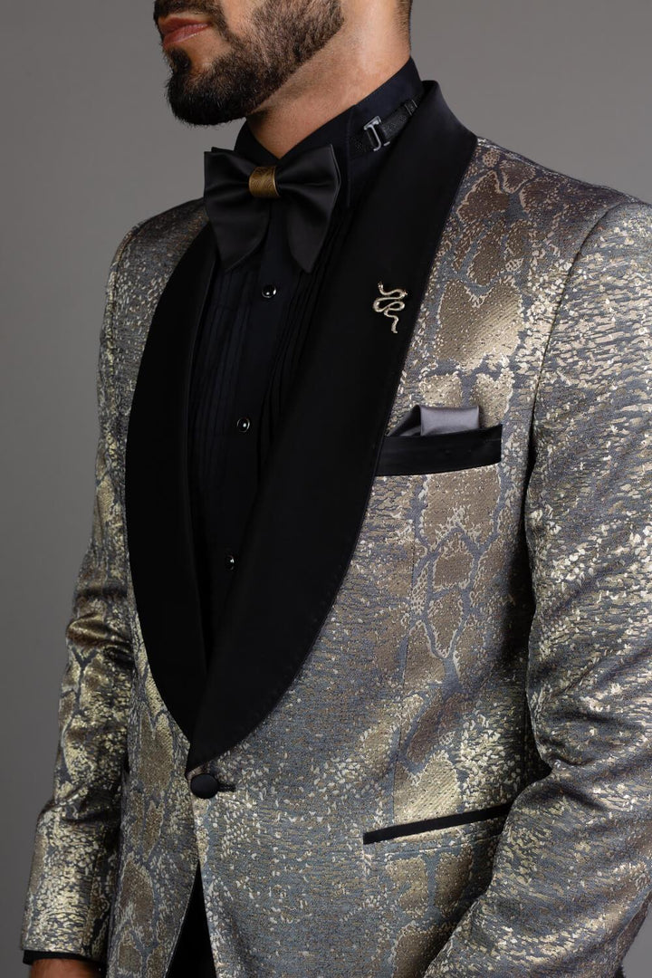 Grey Gold tuxedo