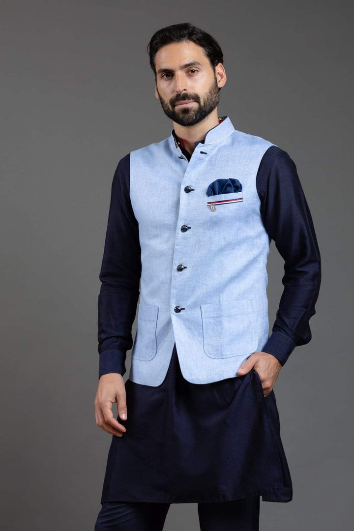 Light Blue Nehru Jacket