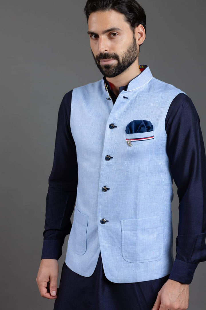 Light Blue Nehru Jacket