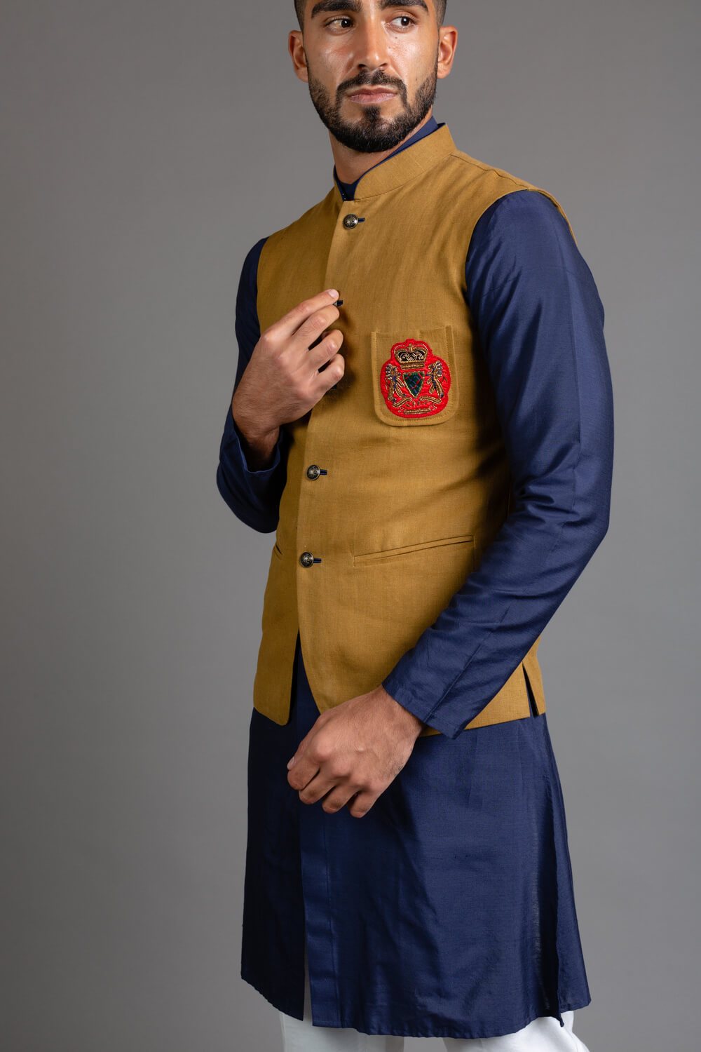 Mustard Nehru Jacket