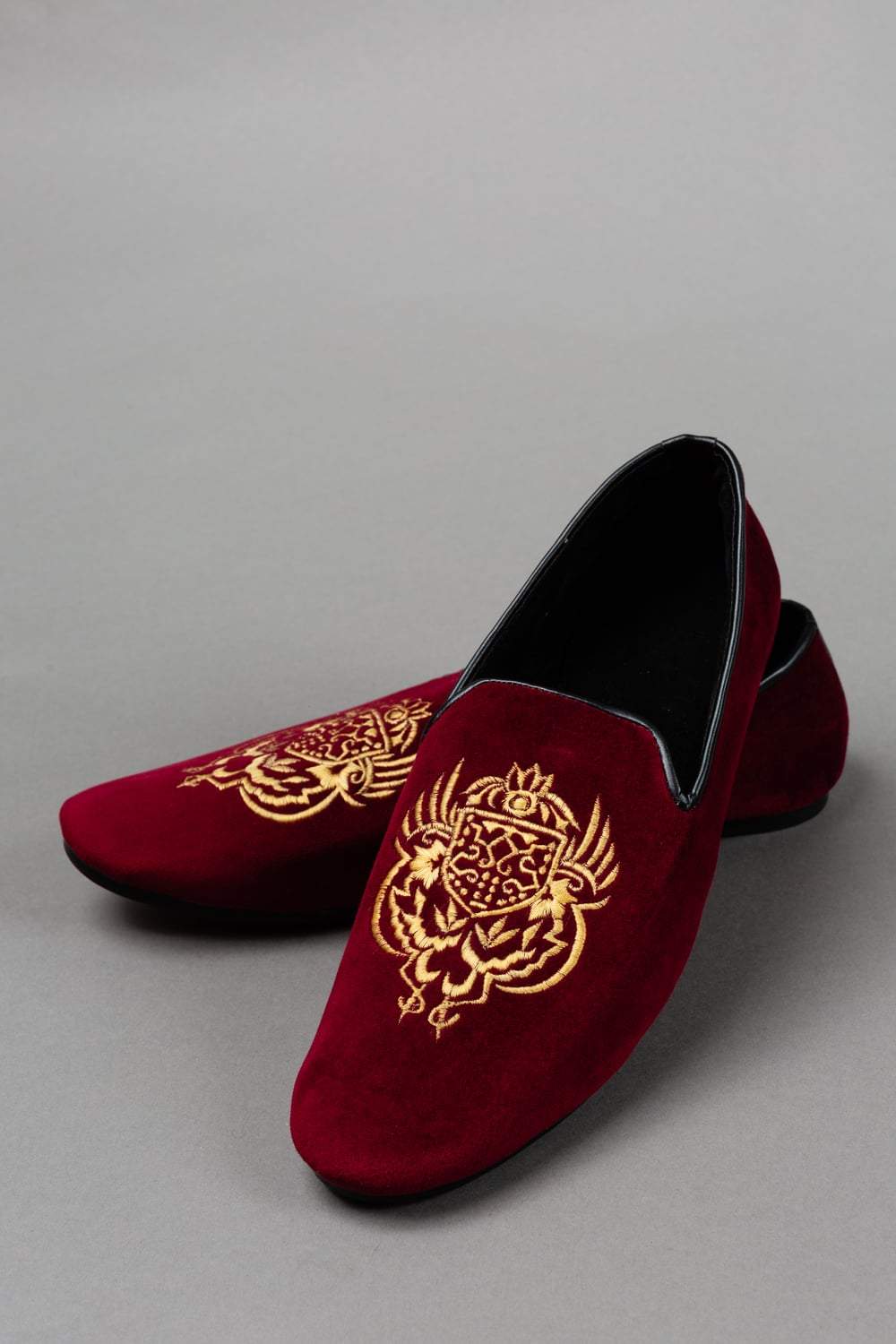 Maroon Embroidered Shoe