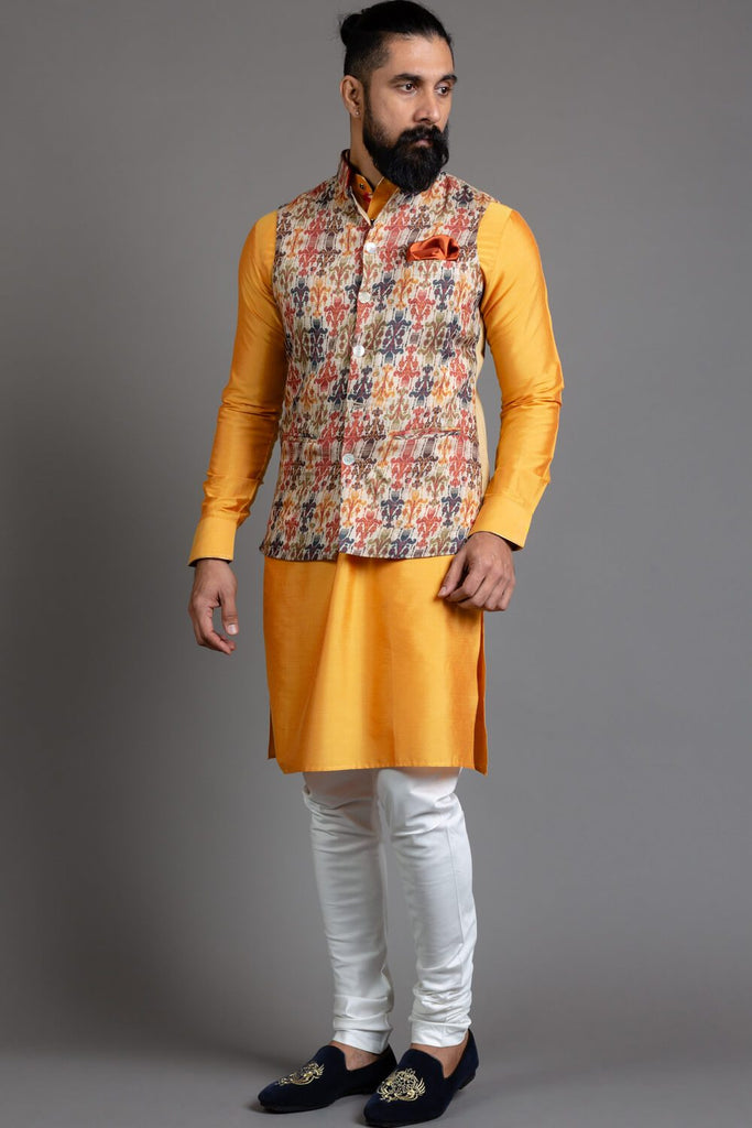 Multi color nehru jacket sales