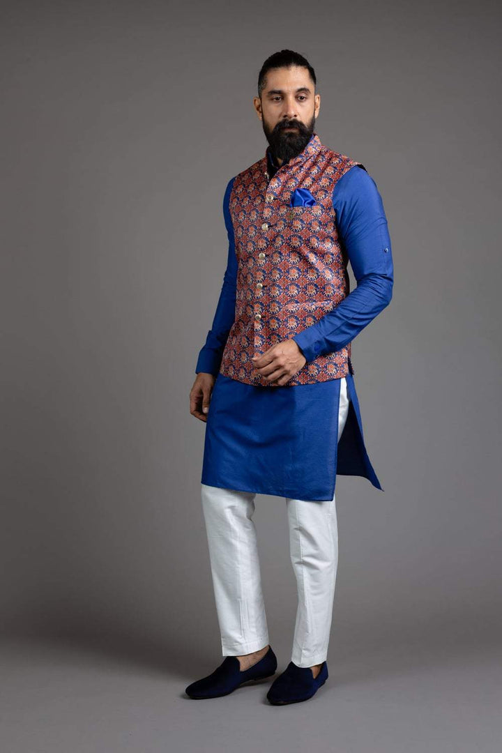 Multicolour Printed Nehru Jacket