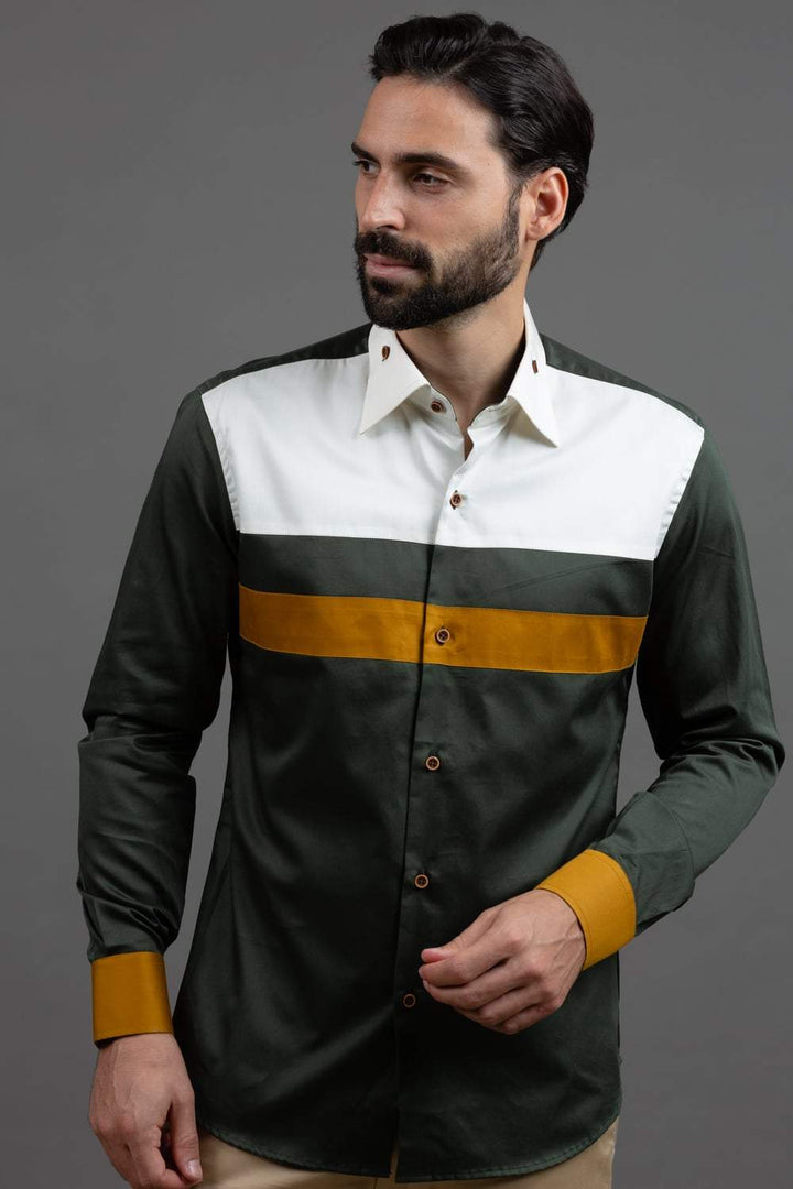 Multicoloured Blocked Shirt