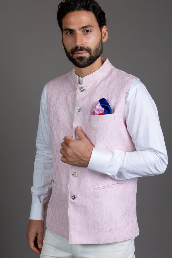 Pink Nehru Jacket