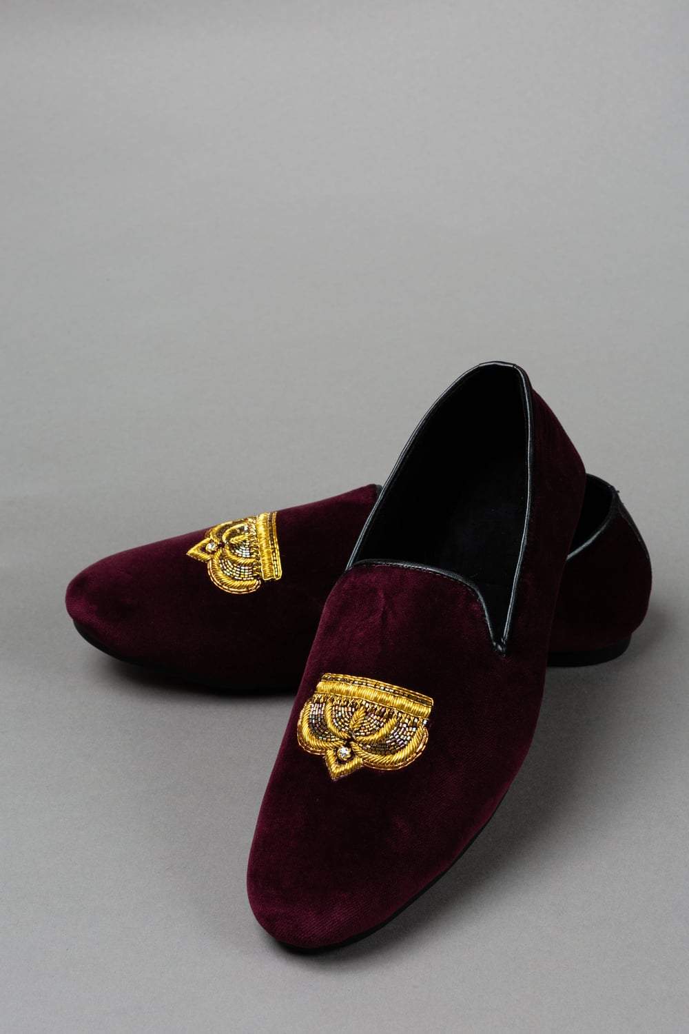 Plum Embroidered Shoe