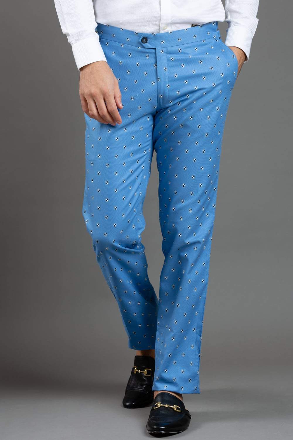 Printed Blue Trouser