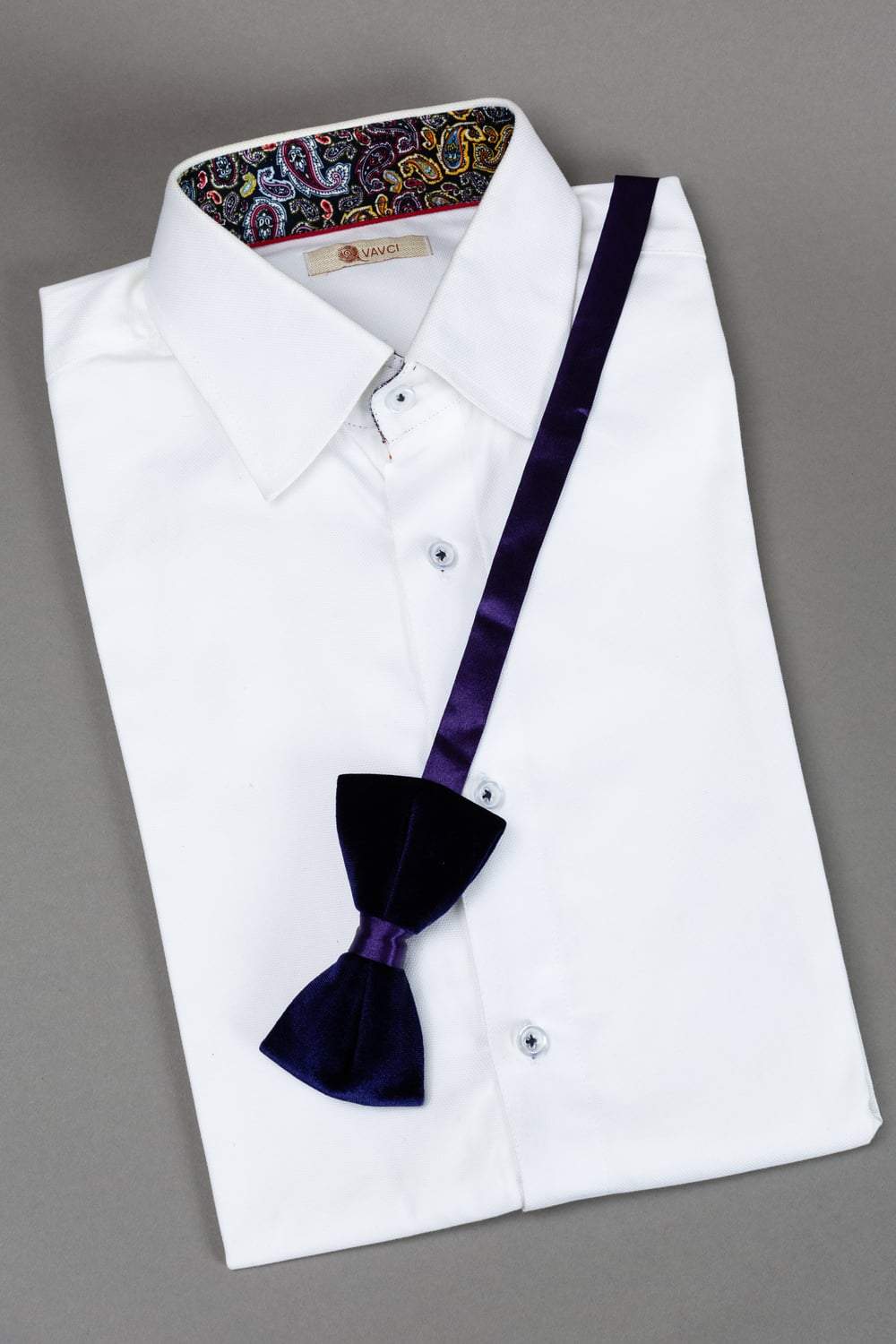 Purple Velvet Pre-Tied Bow Tie