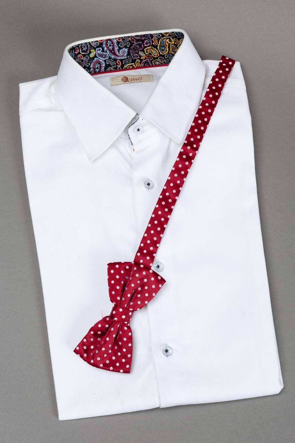 Red Polka Dots Pre-Tied Bow Tie