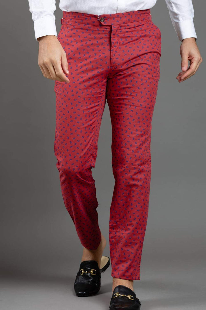 Red Printed Trouser